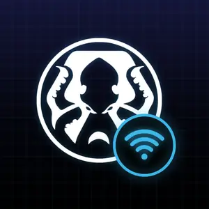 Ícono de Wardrive-UC: el pulpo de Underc0de con un símbolo de Wi-Fi